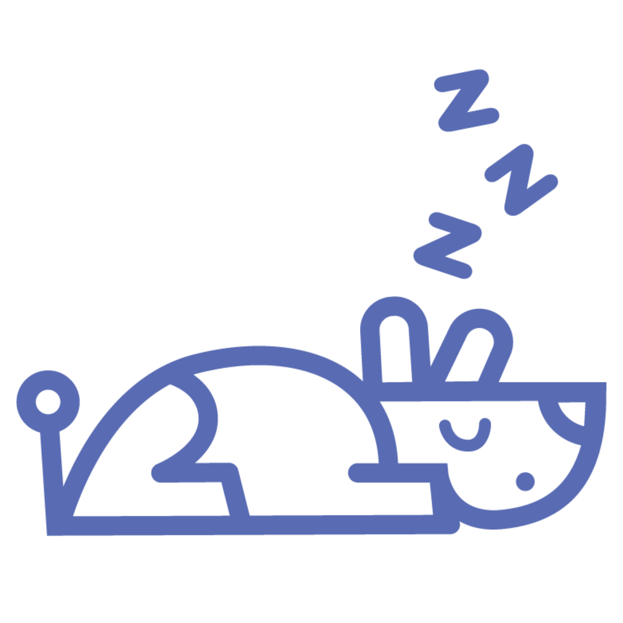 blue dog icon sleeping
